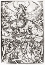 The Last Judgement, based on a woodcut by Hans Holbein the Younger, from 
