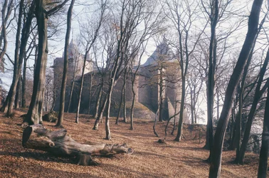 View of Castle Coch, South Wales, from the woods
