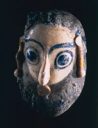 Bearded head pendant, from Carthage, Tunisia, Phoenician, 4th-3rd century BC