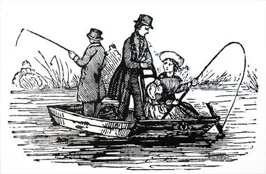 A Group of Young People Fishing