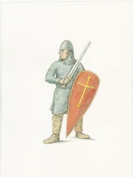 A Reconstruction Illustration Showing a Norman Knight circa 1066