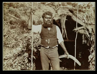 Aborigine with a Boomerang, c.1860s