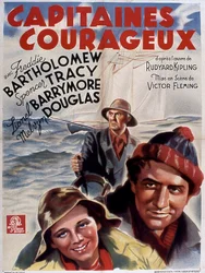 Poster of the film Captains Courageous by Victor Fleming with Freddie Bartholomew (child) Spencer Tracy and Lionel Douglas 1937 (after Rudyard Kipling)