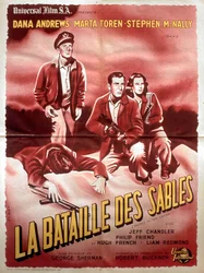 Poster of the film La bataille des sables by George Sherman with Dana Andrews Marta Toren and Stephen McNally 1949
