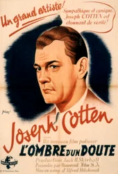 Poster for the film Shadow of a Doubt by Alfred Hitchcock with Joseph Cotten, 1943