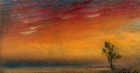 Afterglow caused by the eruption of Krakatoa, 9 November 1883