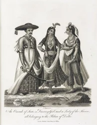 An Omrah of State; a Dancing Girl; and a Lady of the Harem, India