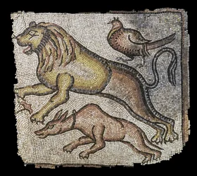 Animals. Eastern Mediterranean, late 5th-6th century. Marble and limestone cubes. Louvre Museum