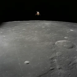 Apollo 12 lunar module Intrepid landing on the Moon