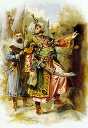 Arabian Nights: Ali Baba and the Forty Thieves: the leader of the thieves saying 