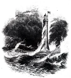 Bell Rock Lighthouse in a storm