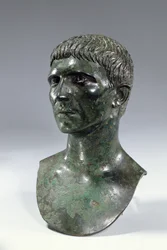 Bronze Head of a Man, Roman, Beginning of 1st Century BC or 2nd Century AD