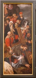 Church. Interior. Triptych. The Crucifixion.