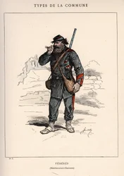 Commune of Paris: costume of FEDEREES in 
