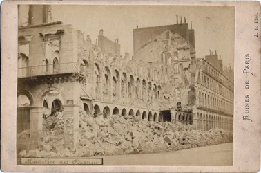 View of the Ruins of the Ministry of Finance in Paris in May 1871