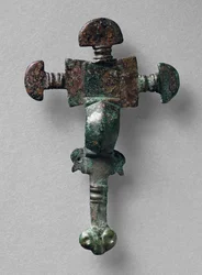 Cruciform brooch, from Haslingfield, Cambridgeshire, Anglo-Saxon