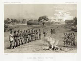 Dance of the Apinage Indians, Brazil, c 1843-1847