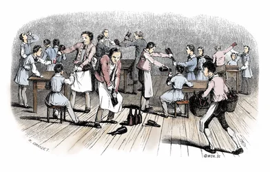 Debuts of the Comic Strip: Engraving from 