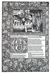 Decorative poem by Geoffrey Chaucer
