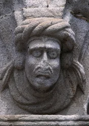 Detail of a Frieze on a Historic Building in Republic Square, Viana Do Castelo, Portugal