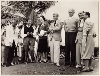 Edward, Duke of Windsor and Wallis, Duchess of Windsor at a Golf Tournament in Nassau