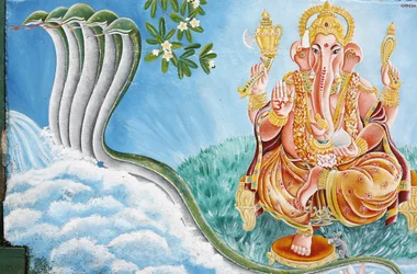 Elephant-headed Hindu God Ganesh, Kathmandu, Nepal
