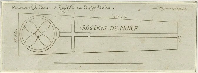 Enville Church - Monumental Stone (engraving)