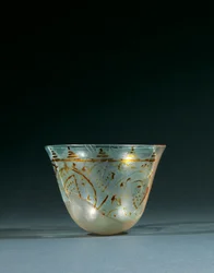 Fatimid lustre painted fragmentary cup, 10th - 11th century