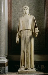 Female Figure Wearing a Peplos, Greek
