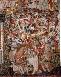 Flemish Tapestry. Series The Trojan War. Achilles