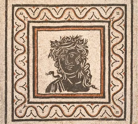 Floor mosaic with the image of a season in the centre, third century AD, National Museum of Rome (Museo Nazionale Romano), Rome, Italy