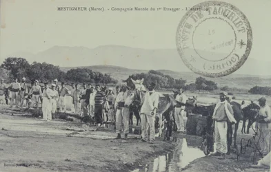 French Legionnaire Colonial Soldiers on Patrol Near the Atlas Mountains, Morocco