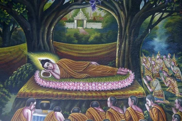 Fresco depicting the Buddha