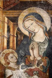 Fresco in Otranto Duomo: 13th-century Virgin and Child, Otranto, Italy