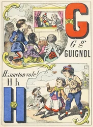 G H: Guignol, Hanneton vole! - Games Alphabet, c. 1890