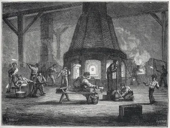 Glassmaking in Second Half of 19th Century: Children are Working, c. 1880