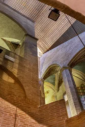 Gothic stairway, XIII - XIV th century, Palazzo Trinci, Foligno, Umbria