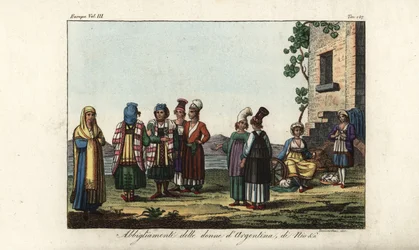 Greek and Italian female costume