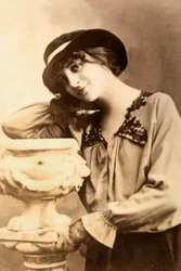 Half-length portrait of a young woman