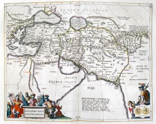 History. Ancient Greece. The travels of Alexander the Great. Engraving in : Le theatre du monde, atlas by G. Blaeu, Amsterdam