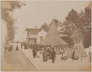 Huts of Central African Natives, Universal Exposition, Champ de Mars, Paris