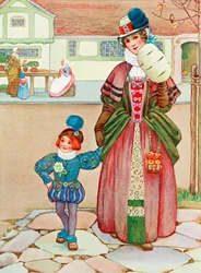 Illustration to the Poem Difference from the Book Childhood by Millicent and Githa Sowerby, Published 1907