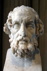 Imaginary Portrait of Homer, Roman Work from the 2nd Century AD. Musee du Louvre, Paris