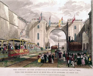 Inauguration of the Liverpool Manchester railway line