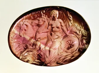 Intaglio of a nereid or Amphitrite on a hippocampus, c.50 BC