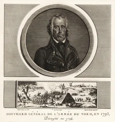 Jean Nicolas Houchard, French Revolutionary General of the Army of the North, executed for cowardice in 1793