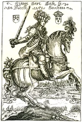 Joan of Arc in Front of Orleans, on Horseback, Sword Raised