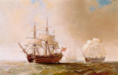 The Spanish Ship San Hermenegildo at the Battle of Trafalgar, October 21, 1805