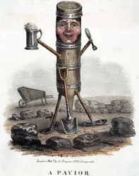 The Paver, Figure Constructed with His Trade Tools, c. 1810-1860