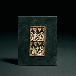 Left Wing of a Diptych with the Ascension and the Adoration of the Magi